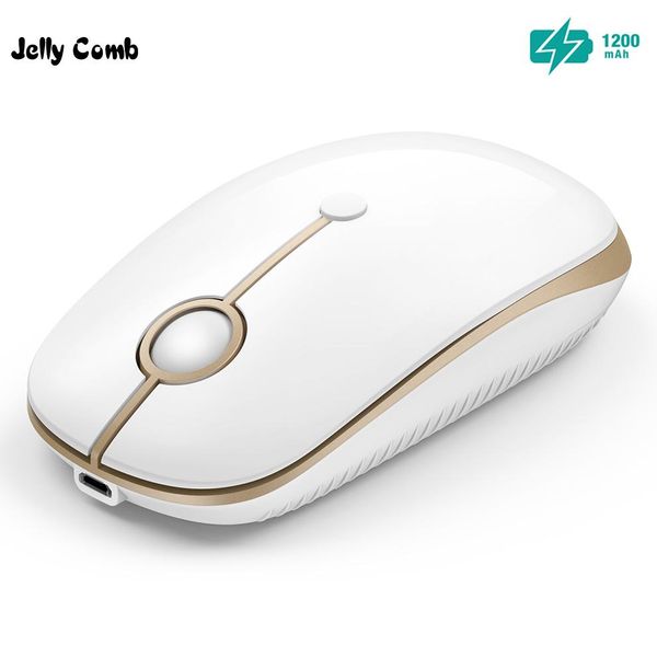 Souris Jelly Comb Notebook Souris rechargeable Souris sans fil pour Microsoft Smart TV Ordinateur portable PC Souris optique Silent Click Souris portables