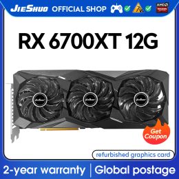 MICE JIESHUO AMD RX 6700XT 12 Go GAMING Graphics Card de bureau