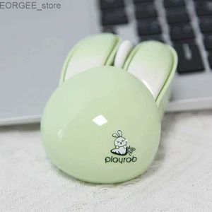 Muizen kawaii 2.4G draadloze muis schattige cartoon konijnontwerp stille 3D muizen roze meisje gamer optische USB muis voor laptopcomputer pc y240407