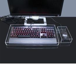 Clavier de souris Couverture d'épreuve de poussière Nouveau acrylique capacitif pour le clavier de jeu mécanique 104 touches Protection de souris Cover transparent