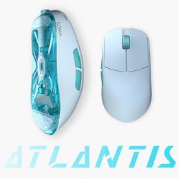 Souris Lamzu Atlantis 55g Souris de jeu sans fil Superlight Blanc