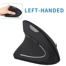 Souris Souris ergonomique gaucher 2.4G souris verticale sans fil 800/1200/1600DPI 5 boutons souris optique pour ordinateur portable/ordinateur de bureau/PC/Macbook