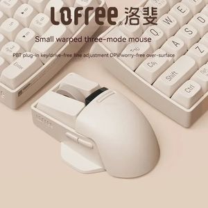Souris Lofree Xiaoqiao Vintage souris sans fil Bluetooth 2 4g Tri mode clavier mécanique rechargeable jeu bureau cadeau 231216