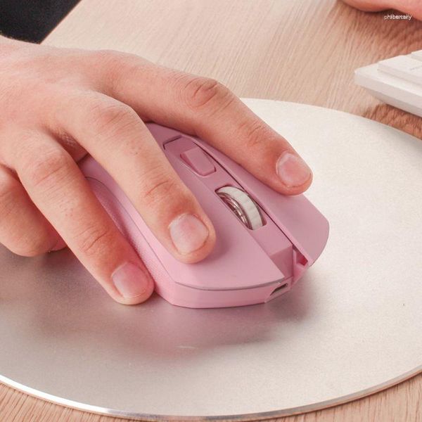 Souris LX9B Rechargeable rose fille silencieux LED jeu optique 1600DPI 2.4G USB souris sans fil pour PC ordinateur portable ordinateur de bureau