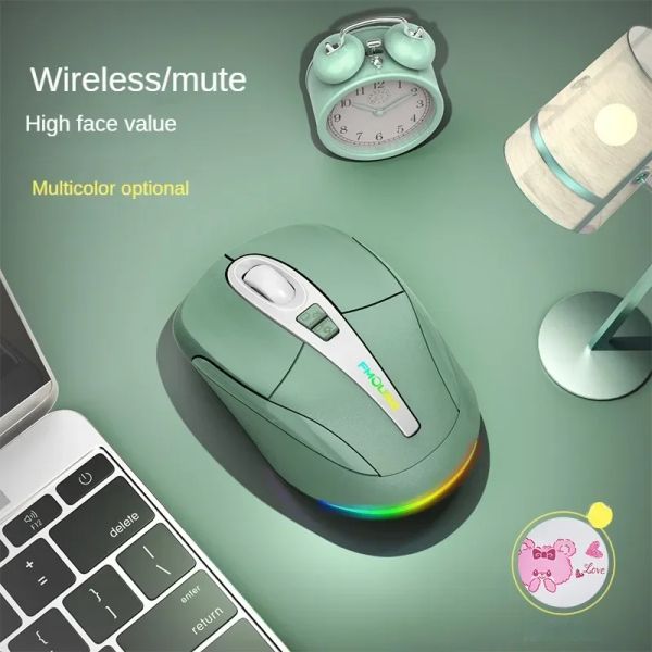 Souris M503 Dualmode Wireless Bluetooth Mouse Charge Multicolore RGB Cool Light Up Computer Office Mini Mouse