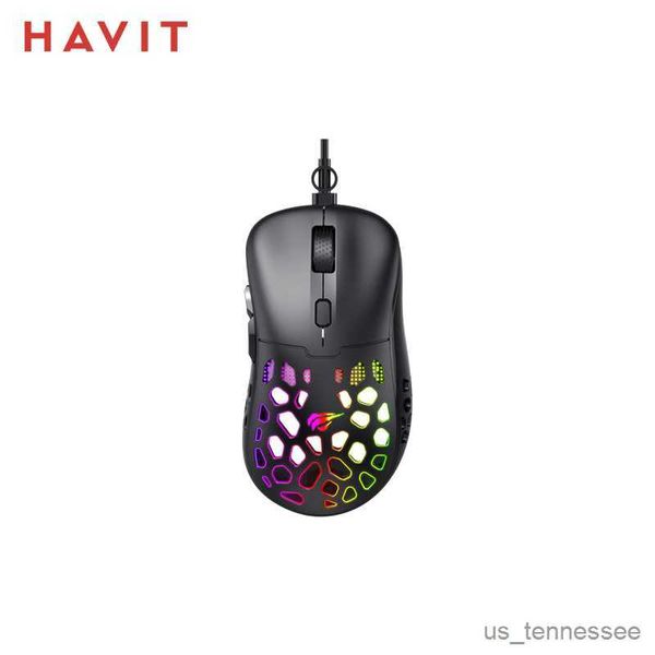 Souris Souris de jeu sans fil RVB Capteur optique Boutons de coque Poids réglables Souris pour ordinateur portable