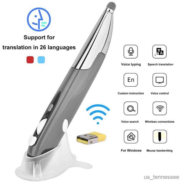 Ratones Ratones Traductor inteligente Pluma Ratón 4 teclas Inalámbrico Inteligente 26 Traductor de voz Pluma para escribir Ratón para PC Ratón inalámbrico