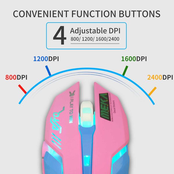 Souris Souris USB Filaire Gaming Mouse Rose Ordinateur Professionnel Souris Coloré Rétro-Éclairé Souris pour Données Ordinateur Portable Pc