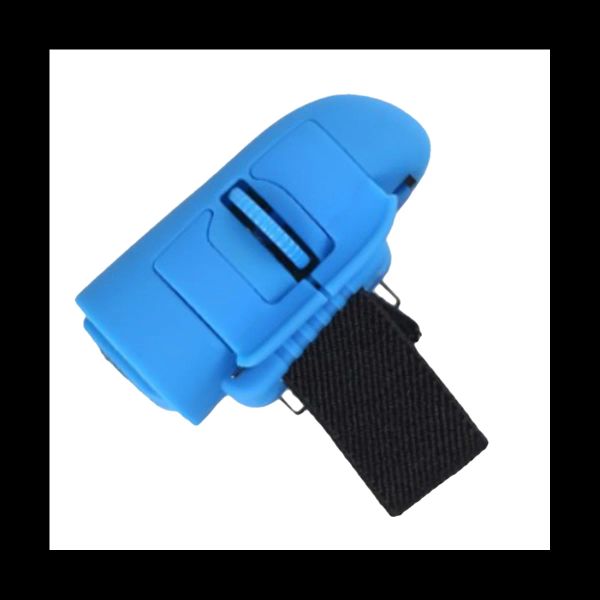 Ratones Mini 2.4G Ratón inalámbrico con anillo de dedo Ratones ópticos de viaje ergonómicos de mano (azul)