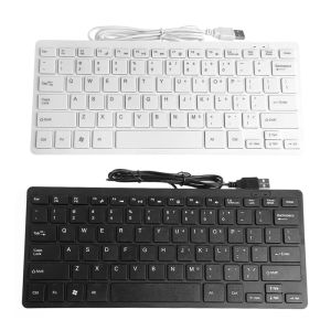 Rate Mini Slim Multimedia USB USB Teclado externo Wired para computadora portátil portátil PC Computadora