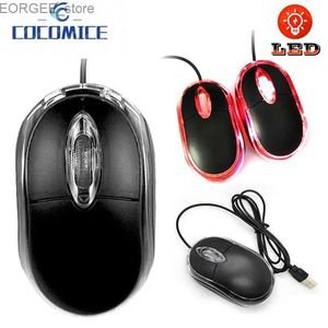 MICE Mini USB Mouse Wired 1200 DPI Optische LED 2 Knoppen Game MICE voor PC Laptop Computer 1.2m Cable USB Office Mouse Gamer Y240407