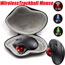 Souris Missgoal 2.4G souris Trackball sans fil souris laser verticale avec étui de protection rigide pour ordinateur portable 1600DPI souris ergonomique 230831