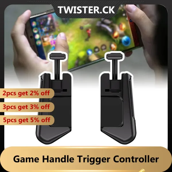 MICE GAME MOBILE POIRE Auxiliaire Contrôle de déclencheur Ergonomic GamePad Compatible pour iOS Android Portable Phone Harder Universal