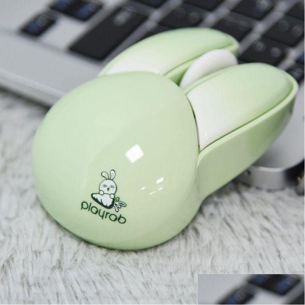 Souris Mofii Skyscraper M6 Lapin Fée Souris Sans Fil 2.4G Bureau Mini Lièvre Animal Année Créative Dessin Animé Lapin Drop Livraison Ordinateurs Dhjxt