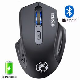 Souris Souris Nirkabel Bluetooth Isi Ulang Komputer Gaming Ergonomis Diam Usb Mause Gamer untuk Laptop Pc 230425