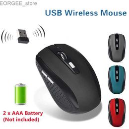 Souris souris Raton Gaming 2,4 GHz Wireless Mouse USB Receiver Pro Gamer pour PC ordinateur portable Des souris de souris d'ordinateur d'ordinateur portable pour ordinateur portable Y240407