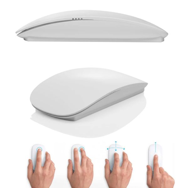 Souris MultiTouch Magic Mouse 2.4GHz, pour Windows et Mac OS, blanc/noir, pour ordinateur portable/jeu/bureau, livraison directe