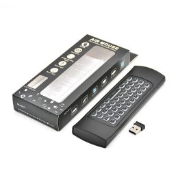 Ratones MX3 MX3L Retroiluminado Air Mouse T3 Control remoto por voz inteligente 2.4G RF Teclado inalámbrico para X96 Mini KM9 A95X H96 MAX Android TV Box