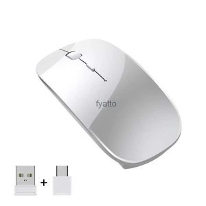 MICE NIEUW LADING TYPE-C Wireless Mouse+USB Dual Receiver Silent Ergonomic Design 1000/1200/1600 Three Speed DPI H240407