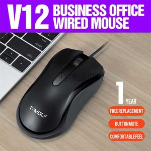 Muizen Nieuwe V12 Bedrade Computer Gaming Muis 1200 DPI Klassieke USB Wired Office Ergonomische Mute Muizen voor PC Laptop desktop Muis Gamer X0807