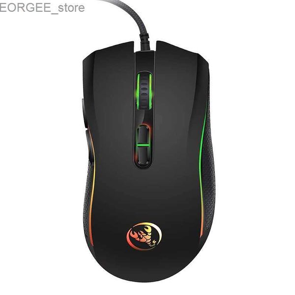 Rate Nuevo Gaming Wired Mouse Console 7 Botones 3200dpi LED óptico USB Computer Mouse Mouser Mauser Y240407