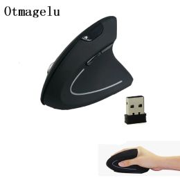 Souris nouvelle souris sans fil ergonomique optique 2.4G 800/1200/1600DPI guérison du poignet USB rechargeable souris verticale souris de jeu Gamer
