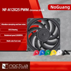 Ratones noctua nfa12x25 pwm chromax.black.swap 4pin PWM Control de temperatura Ventilador de agua Ventilador de chasis de enfriamiento