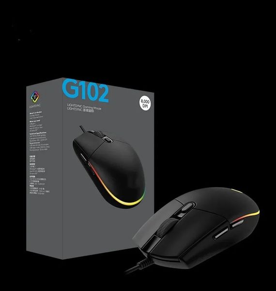 Souris de bureau filaire, compatible avec G102, deuxième génération, Internet Cafe, RGB, ordinateur de jeu professionnel, 231117