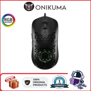 MICE Onikuma CW911 Zwart professioneel RGB LED LICHT WIRED Gaming Mouse 6 Level ingebouwd in Fan ergonomische gaming Mous