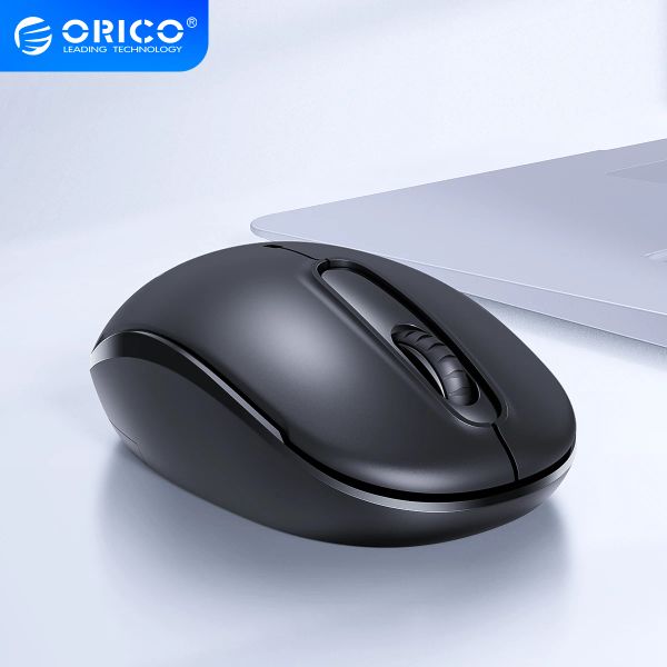 Ratones ORICO 2.4GHz Ratón inalámbrico Bluetooth con receptor USB Ratones silenciosos delgados Ratón ergonómico retroiluminado para computadora de escritorio PC portátil