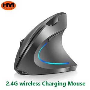 Ratones Original IHOYI Wireless 2.4GHz Protector de muñeca de mouse vertical, silencio estéreo, computadora portátil, mouse de carga para juegos de computadora