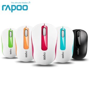 Souris Rapoo Mini souris optique sans fil originale 2.4G fiable 1000DPI souris Nano USB récepteur souris pour ordinateur portable de bureau