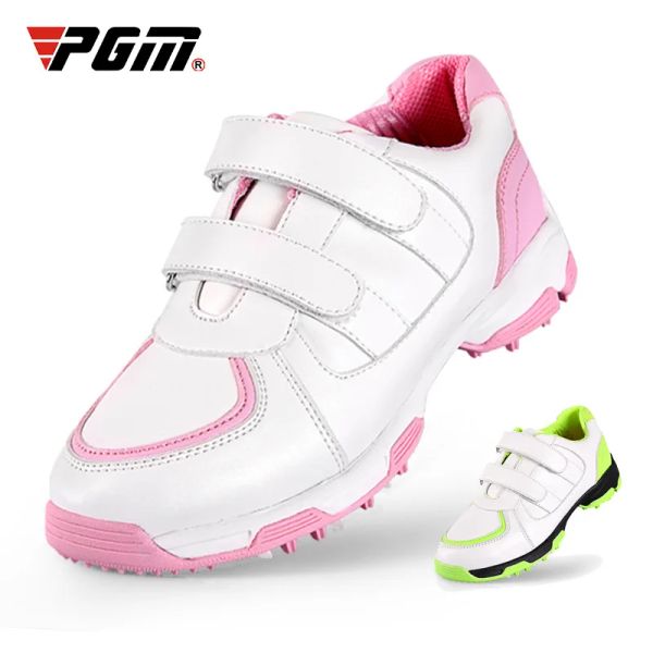 Souris pgm enfants chaussures de golf filles garçons garçons entièrement respirants et imperméables pour enfants extérieurs baskets sportives chaussures xz065