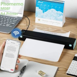 Souris Phomemo M08f A4 Imprimante Papier Imprimante Thermique Portable Imprimante Bluetooth Compatible avec Téléphone Android Ios Ordinateur Portable pour Bureau
