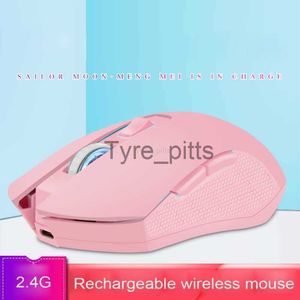 Muizen Roze Stille LED Optische Game Muizen 1600DPI 2.4G USB Draadloze Muis voor PC Laptop X0807