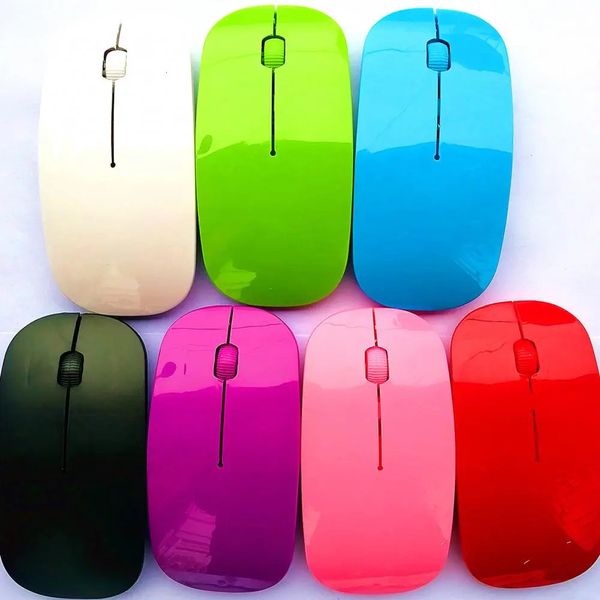 Ratones portátiles creativos mini ultra delgado lindo inalámbrico Bluetooth Mouse 2.4G Receptor Juego de computadora portátil Mouse PC 1000dpi Accesorios de computadora 231101