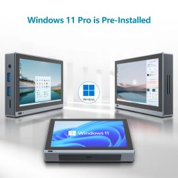 MICE Pro Industrial Windows 11 Tablette Mini PC 5.5 pouces tactile Mini ordinateur Intel J4125 8 Go + 128 Go + WiFi 6