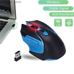 Rate Professional 2.4GHz Gaming Optical Gaming Mouse Mouse inalámbrico para computadoras portátiles para juegos de PC con adaptador USB Console de juegos PC de mouse Y240407