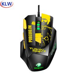 Souris professionnelle filaire PUBG souris de jeu 6 boutons 4800 DPI rvb rétro-éclairé USB souris d'ordinateur jeu souris souris pour PC portable PS4 LOL