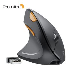 Muizen ProtoArc EM13 BT Draadloze verticale muis voor linkerhand Oplaadbare 2.4G USB Engonomische muizen voor computer Laptop Notebook PC