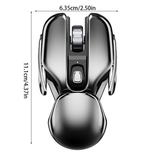 Souris PX2 Métal 2 4G Rechargeable Sans Fil Muet 1600DPI Souris 6 Boutons pour PC Ordinateur Portable Gaming Bureau Maison Étanche 230804