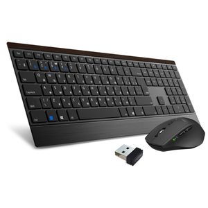 Ratones Rapoo 9500m Combinación de teclado y mouse inalámbricos multimodo Teclado ultradelgado de 4,5 mm Ratón óptico de 1600 dpi Diseño en inglés/ruso