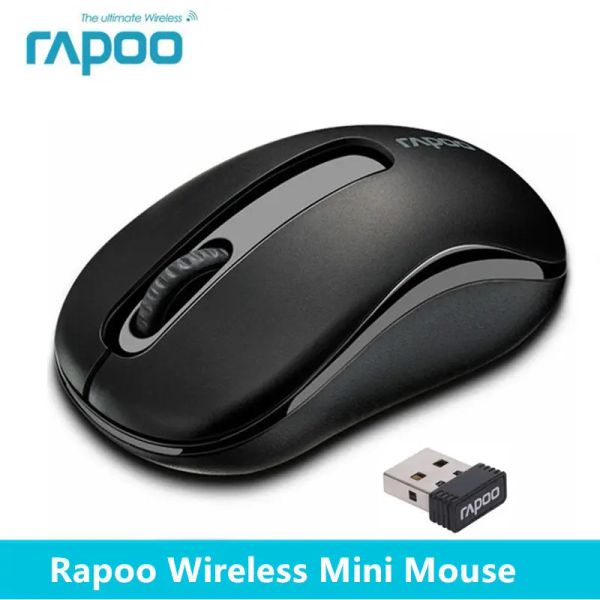 Souris Rapoo M10/M10Plus 2.4G Mini souris optique sans fil fiable 1000DPI avec récepteur Nano USB pour ordinateur portable de bureau
