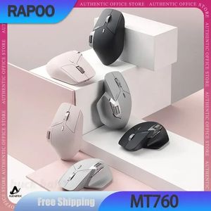 Ratones Rapoo MT760 Gamer Mouse 3Mode 2.4G Bluetooth Ratón inalámbrico Ligero Mute Mouse Office E-sport Gaming Ratones para Windows Regalos 231208