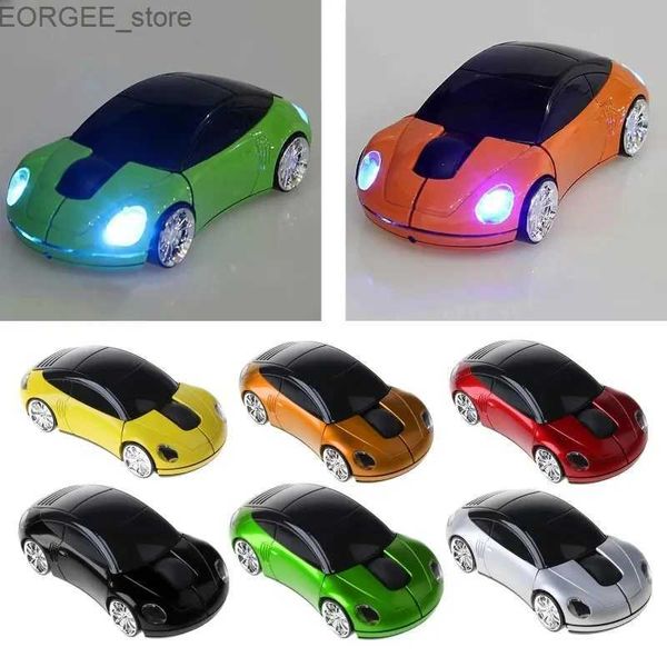 MICE Raton Gaming Inalambrico Car Forme du jeu sans fil souris USB 2,4G LED MICE USB pour ordinateur portable MUTE MONDE ordinateur fournit Y240407