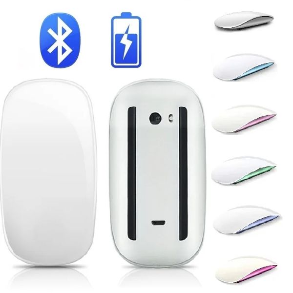 Souris souris souris rechargeables de souris Bluetooth souris sans fil arc touche magique mause de souris optique ultra mince ergonomique pour iPhone MacBook