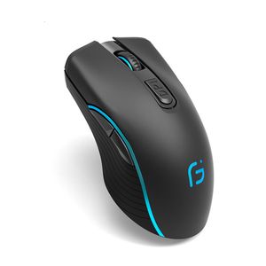 Souris d'ordinateur Rechargeable souris double Mode Bluetooth 2 4Ghz sans fil USB 2400DPI optique Gaming Gamer pour PC portable 230301