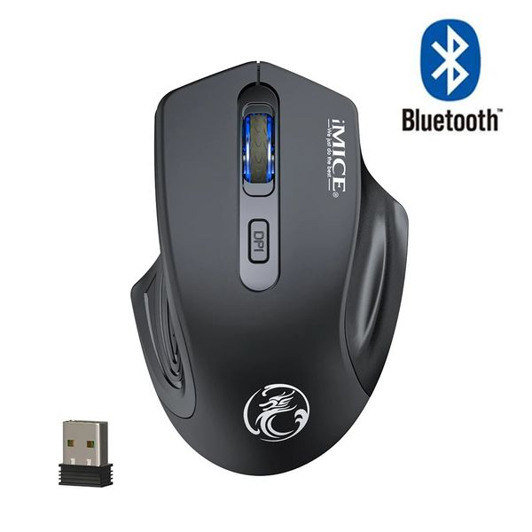 Ratones Ratón de computadora recargable Ratón inalámbrico para juegos Ratón Bluetooth Ergonómicamente Sonido Libre USB Mause Consola de juegos 231101