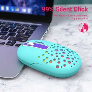Souris souris rechargeable souris Bluetooth Wireless Mouse PC Gamer Mute avec RVB Light Mice Office Ergonomic Bureau Souris silencieuse pour PC Tablet Ordinkop Y240407