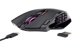 Souris Redragon M913 Impact Elite Souris de jeu sans fil avec 16 boutons programmables 16 000 DPI Batterie 80 heures et capteur optique Pro 7421906